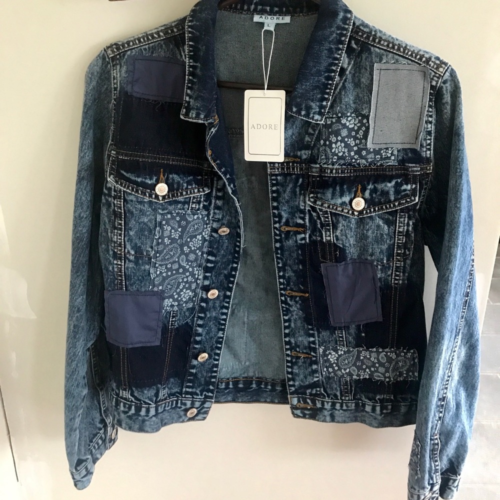Patchwork jean jacket and 2 dresses